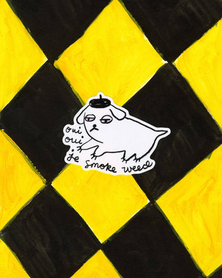 Weed Dog Sticker