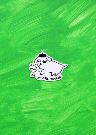 Weed Dog Sticker