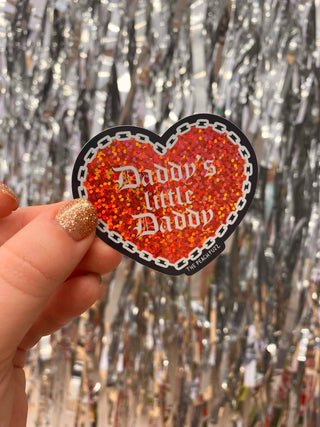 Daddy's Little Daddy Glitter Sticker