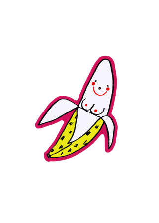 Banana Tits Sticker